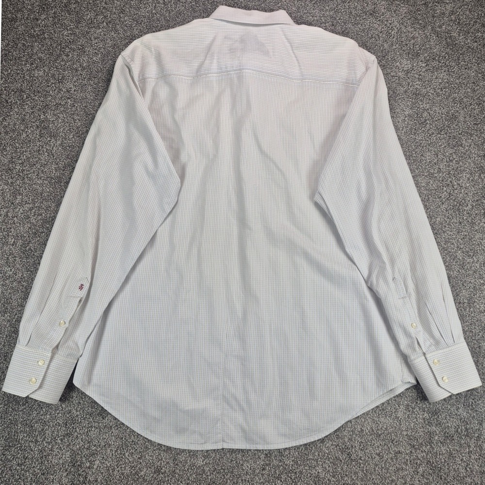 Robert Graham Shirt Mens 2XL White Blue Striped Long Sleeve Button Up - Picture 2 of 8
